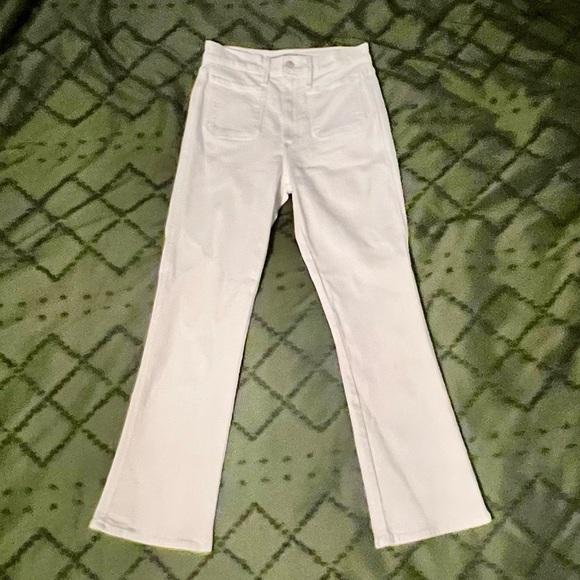 Joe's Jeans Denim - Joe’s Jeans White High Waisted Flared Pants